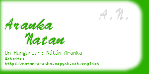 aranka natan business card