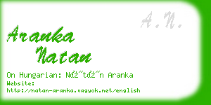 aranka natan business card
